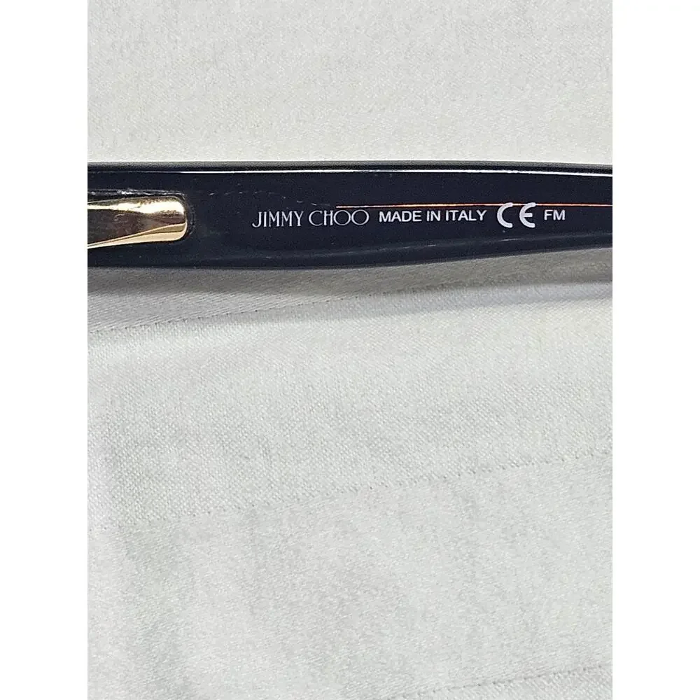Jimmy Choo JC146 PUE 53-15-140 Eyeglasses Black Leopard Full Rim Italy w/ Case